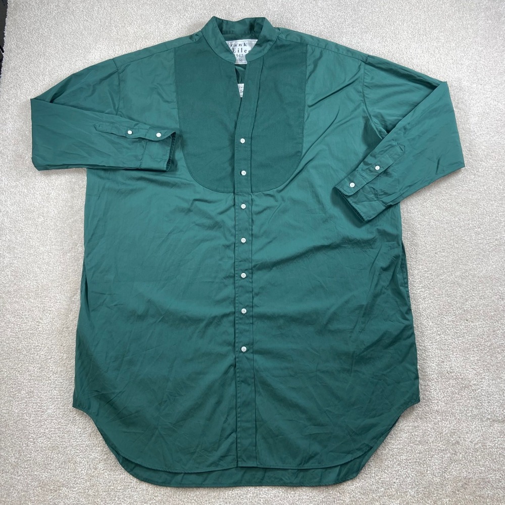Frank & Eileen Emerald Green Button-Up Mini Dress